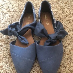 Blue ballerina flats size 12 TOMS